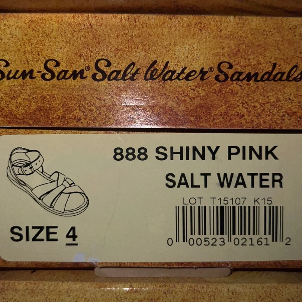 AUTH NIB Salt Water the Original Sandal Toddler Little Kids SHINY PINK